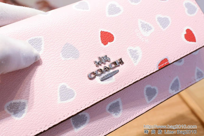 COACH蔻馳 53747# 女士信封錢包 卡位/零錢位齊全 時尚按扣  Chz1325